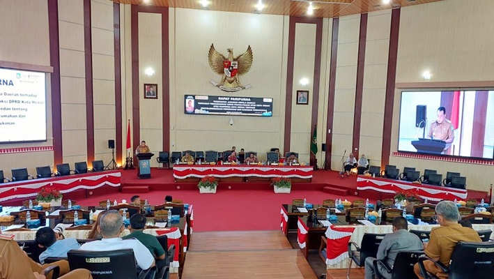 DPRD Medan Gelar Paripurna Agenda Nota Jawaban Walikota Terkait Ranperda Perumahan Pemukiman