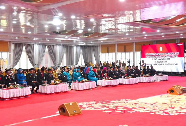 Wong Chun Sen Menghadiri Acara Pengukuhan Pjs Bupati/Walikota di Lingkungan Pemprovsu